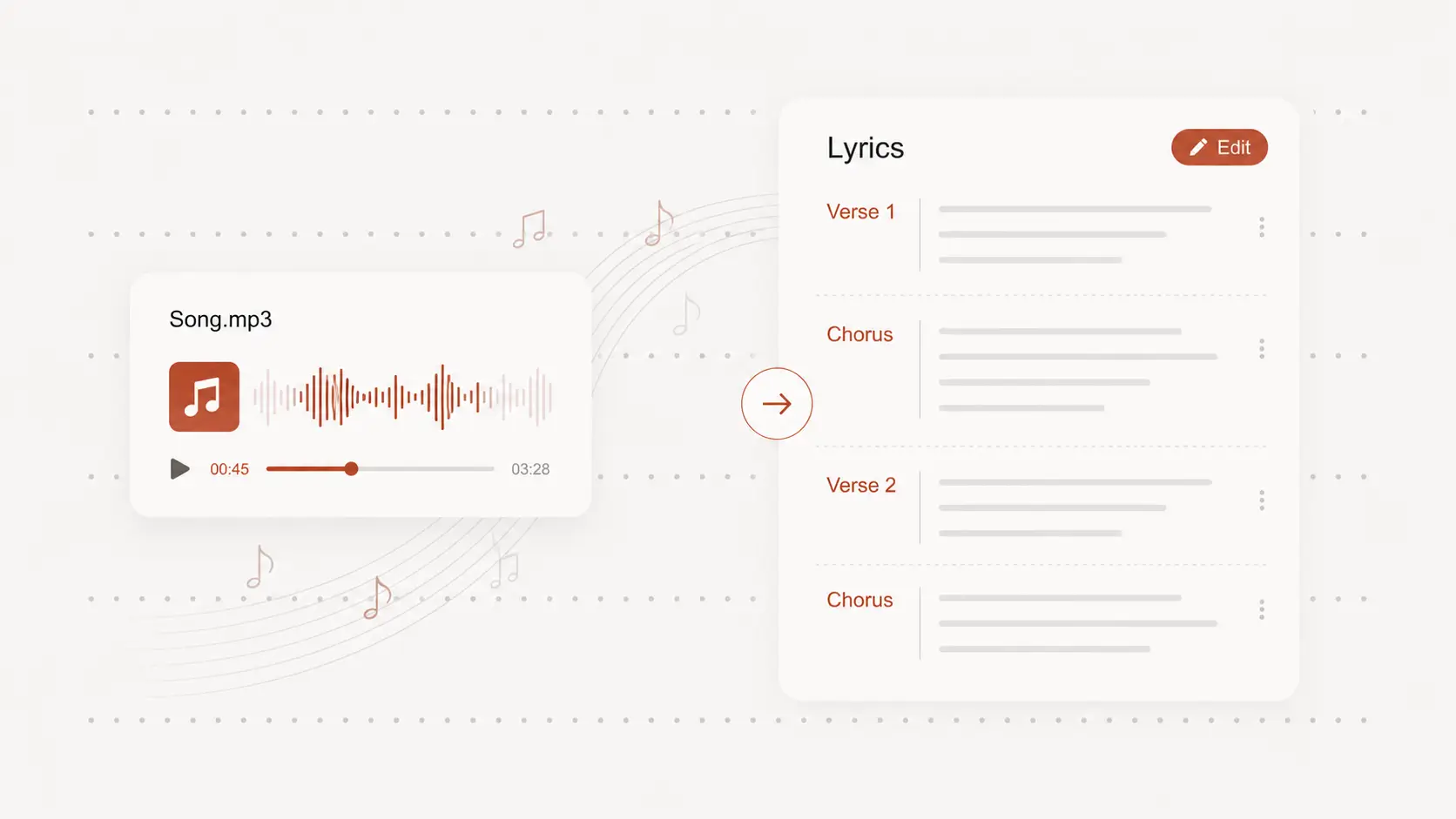 Upload audio or video to extract lyric text