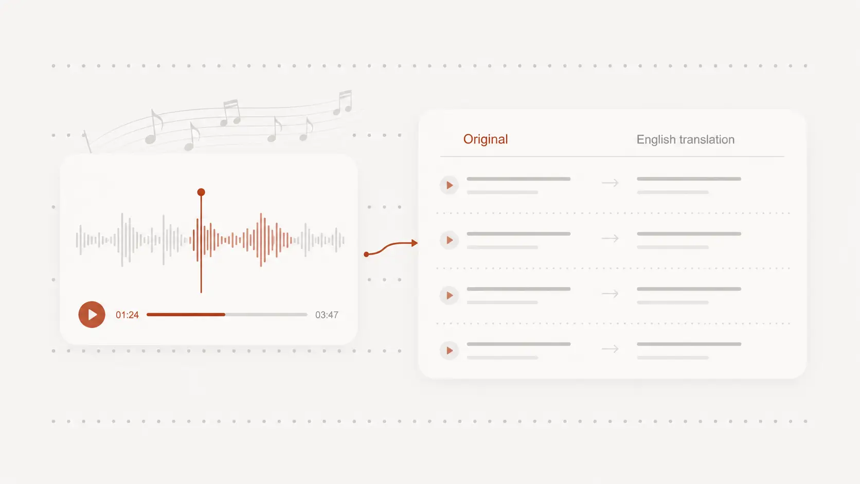 Add music audio and translate vocals into English